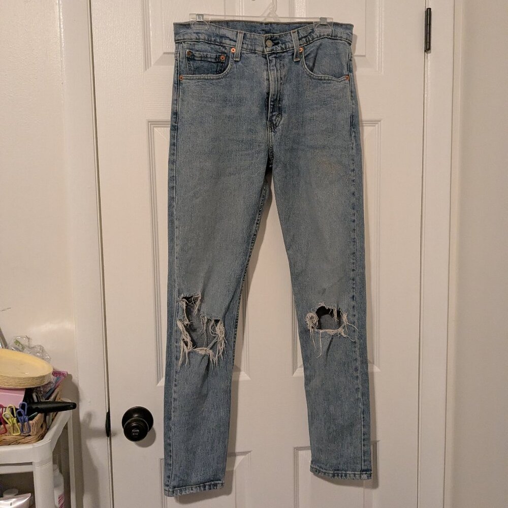 Levi 512 slim taper fit distressed jeans size 32x32